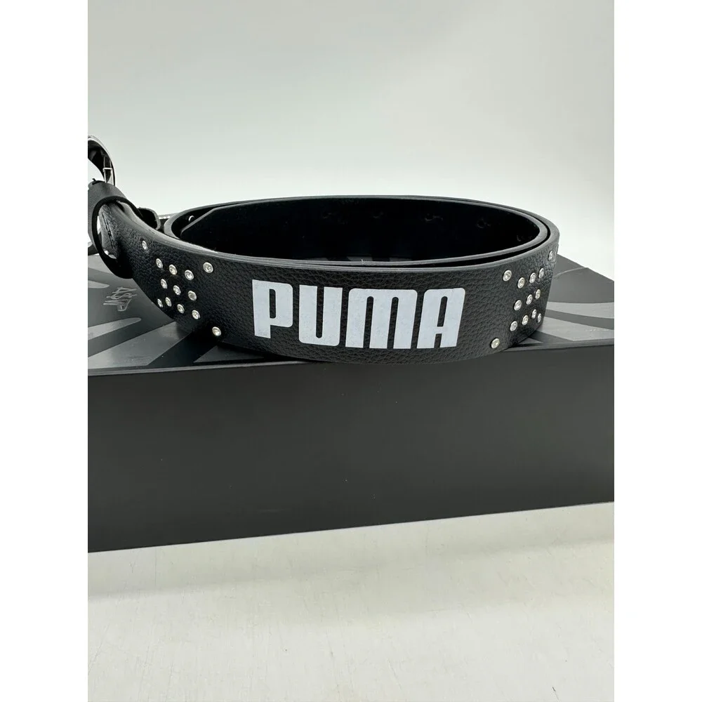 PUMA x A$AP Rocky Cat Belt Men's Size L/XL Black Studded Leather Belt 054939 01